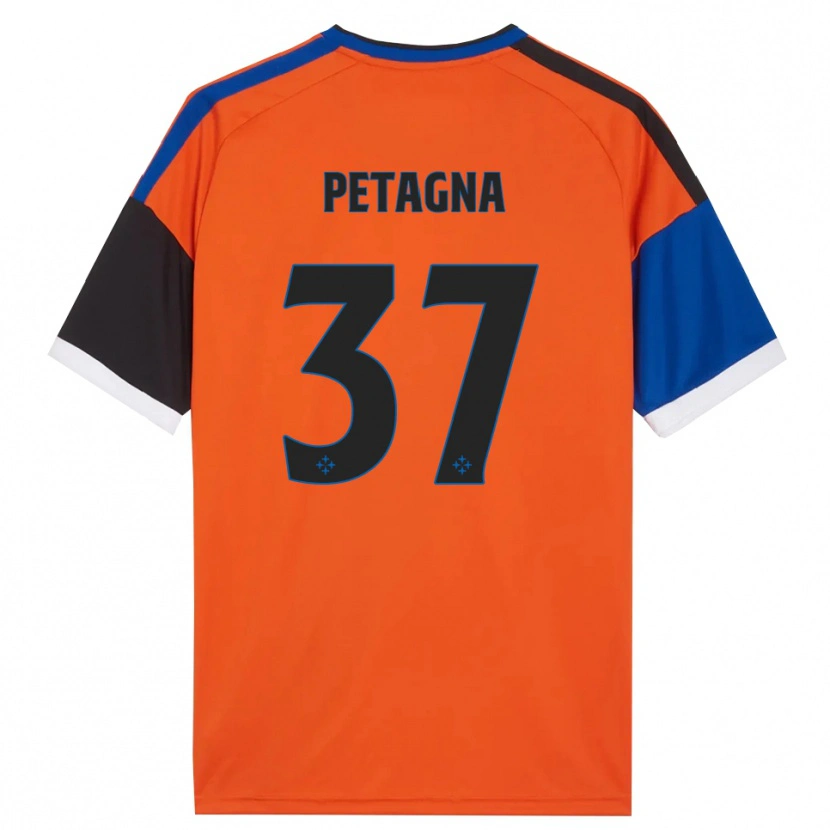 Danxen Kinder Andrea Petagna #37 Orange Blau Schwarz Weiß Auswärtstrikot Trikot 2026/27 T-Shirt Schweiz