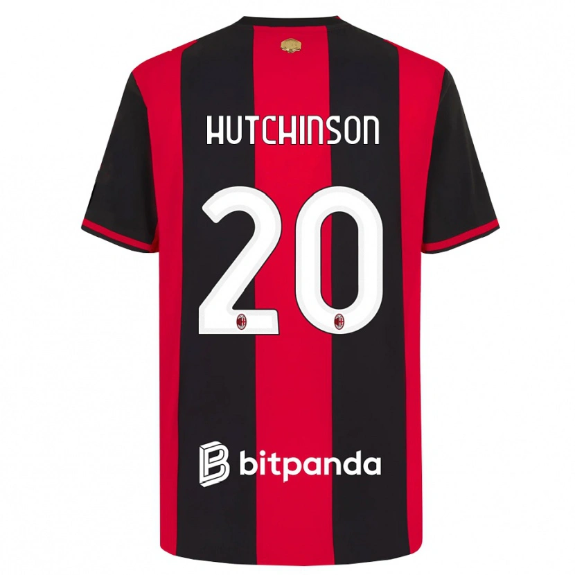 Danxen Herren Omari Hutchinson #20 Rot Schwarz Weiß Heimtrikot Trikot 2026/27 T-Shirt Schweiz