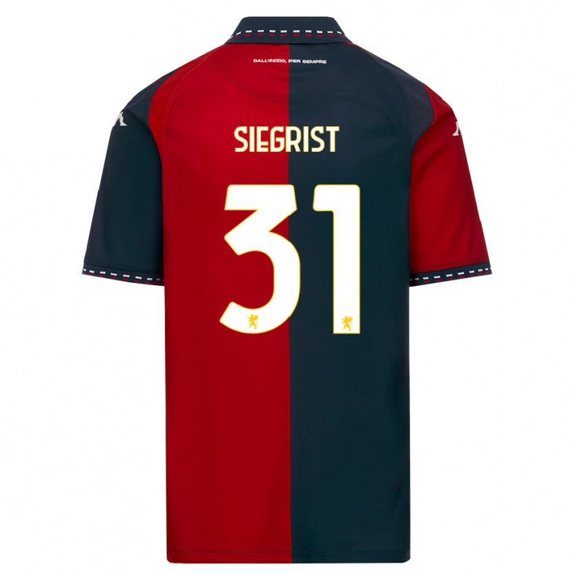 Danxen Herren Benjamin Siegrist #31 Rot Schwarz Weiß Heimtrikot Trikot 2026/27 T-Shirt Schweiz