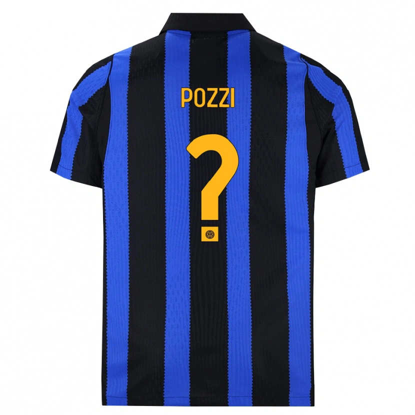 Danxen Herren Andrea Pozzi #0 Schwarz Blau Gelb Heimtrikot Trikot 2026/27 T-Shirt Schweiz