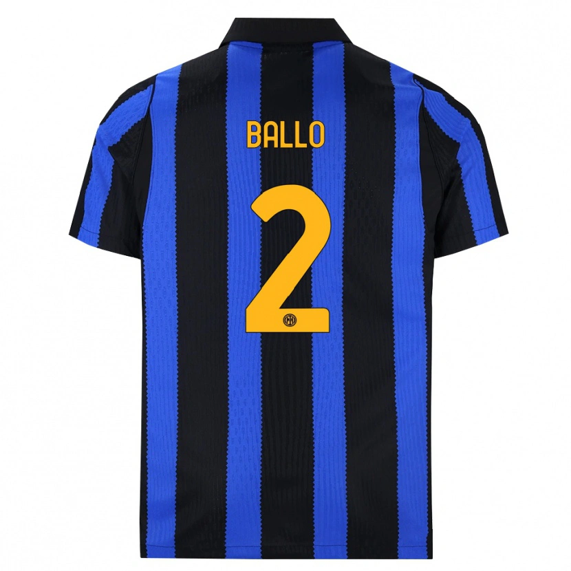 Danxen Herren Lamine Ballo #2 Schwarz Blau Gelb Heimtrikot Trikot 2026/27 T-Shirt Schweiz