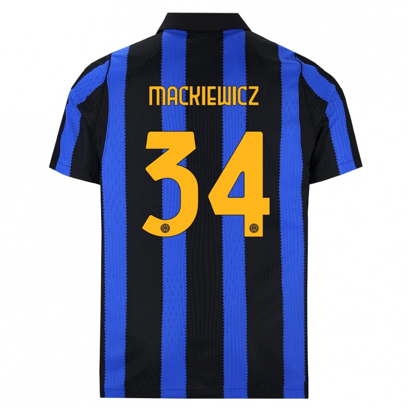 Danxen Herren Patryk Mackiewicz #34 Schwarz Blau Gelb Heimtrikot Trikot 2026/27 T-Shirt Schweiz