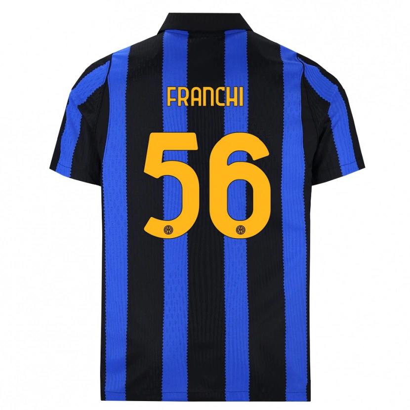 Danxen Herren Mirko Franchi #56 Schwarz Blau Gelb Heimtrikot Trikot 2026/27 T-Shirt Schweiz