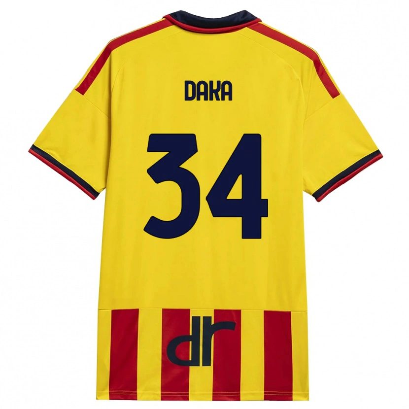 Danxen Herren Dario Daka #34 Gelb Rot Heimtrikot Trikot 2026/27 T-Shirt Schweiz