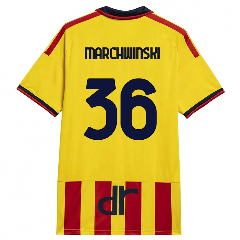 Danxen Herren Filip Marchwinski #36 Gelb Rot Heimtrikot Trikot 2026/27 T-Shirt Schweiz