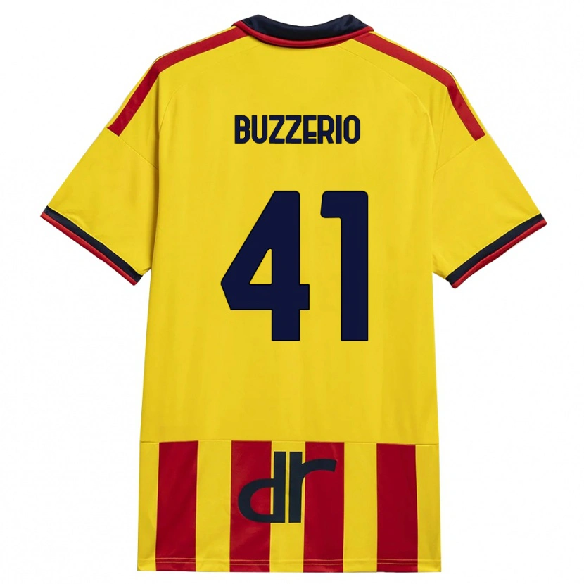 Danxen Herren Mattia Buzzerio #41 Gelb Rot Heimtrikot Trikot 2026/27 T-Shirt Schweiz