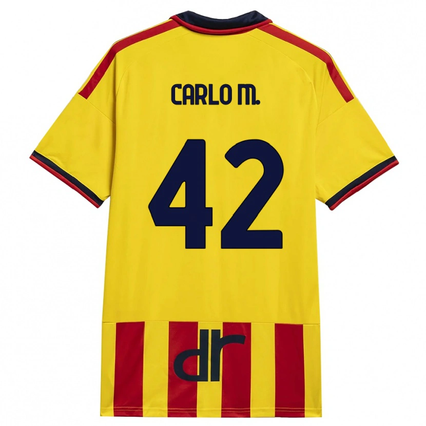Danxen Herren Carlo Mariano #42 Gelb Rot Heimtrikot Trikot 2026/27 T-Shirt Schweiz
