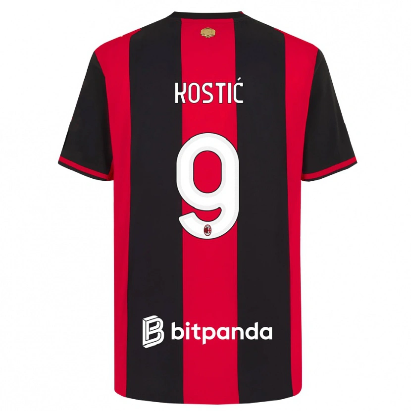 Danxen Herren Andrej Kostić #9 Rot Schwarz Weiß Heimtrikot Trikot 2026/27 T-Shirt Schweiz