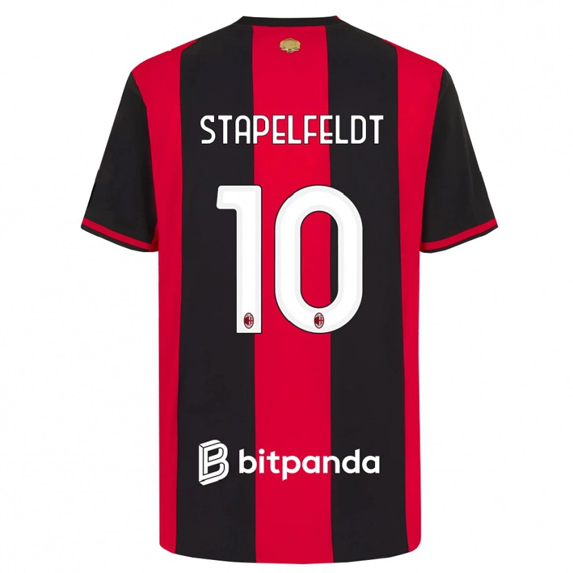 Danxen Herren Nina Stapelfeldt #10 Rot Schwarz Weiß Heimtrikot Trikot 2026/27 T-Shirt Schweiz