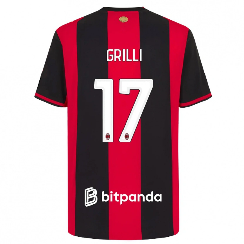 Danxen Herren Federico Grilli #17 Rot Schwarz Weiß Heimtrikot Trikot 2026/27 T-Shirt Schweiz