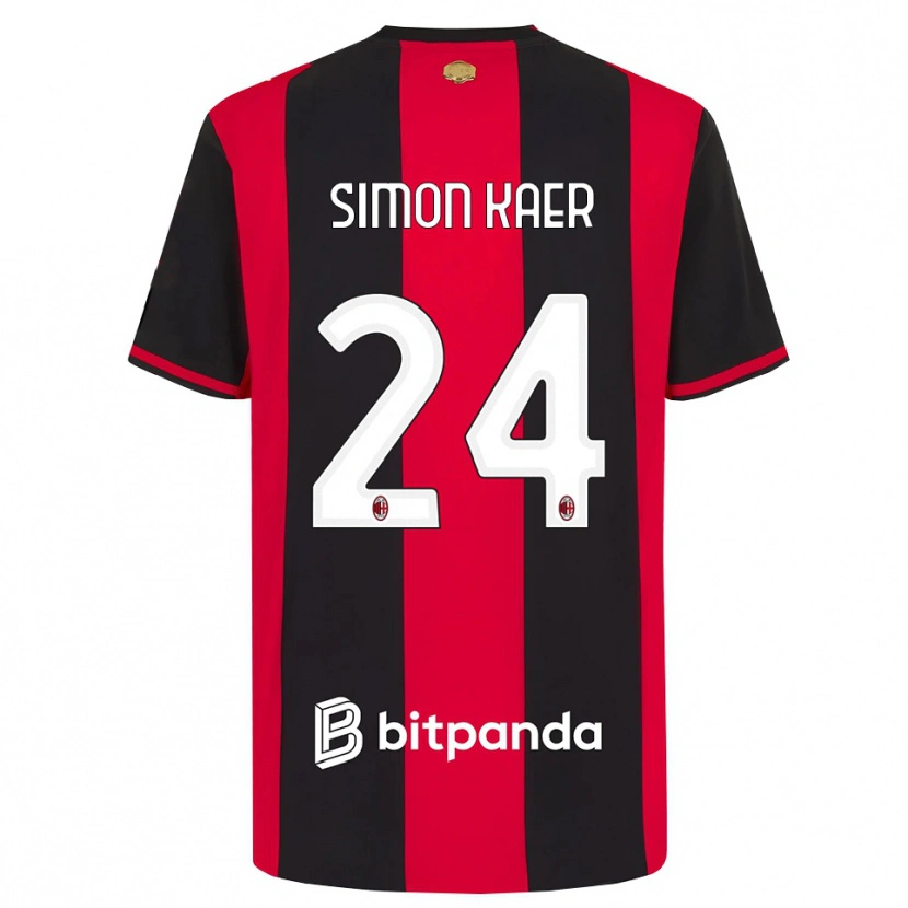 Danxen Herren Simon Kaer #24 Rot Schwarz Weiß Heimtrikot Trikot 2026/27 T-Shirt Schweiz