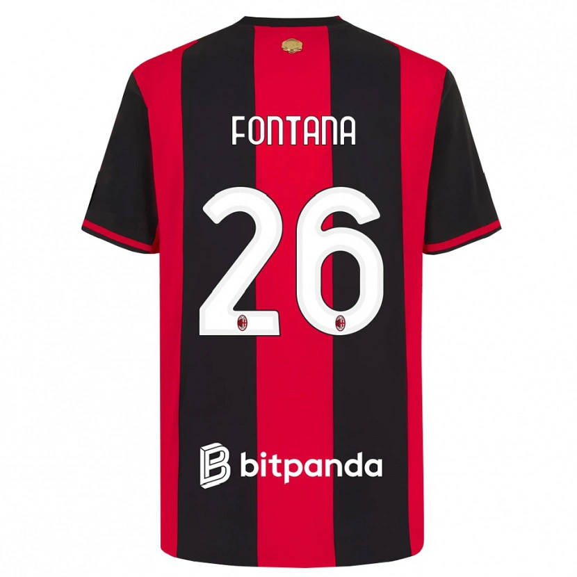 Danxen Herren Francesco Fontana #26 Rot Schwarz Weiß Heimtrikot Trikot 2026/27 T-Shirt Schweiz