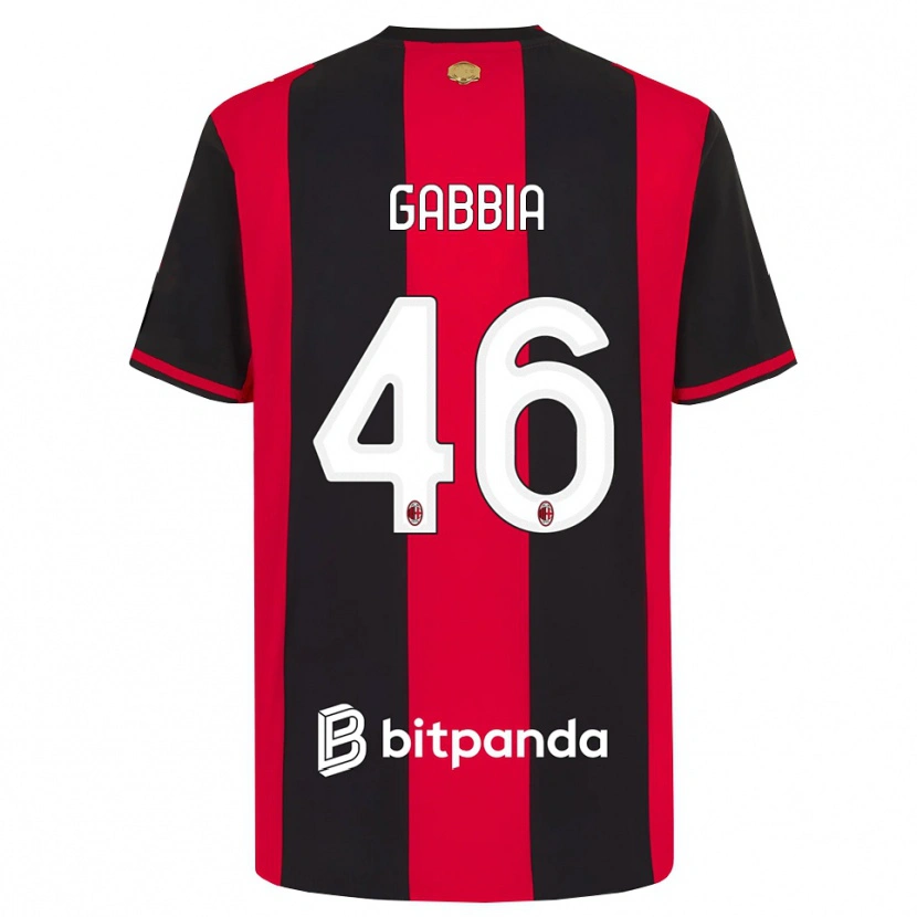 Danxen Herren Matteo Gabbia #46 Rot Schwarz Weiß Heimtrikot Trikot 2026/27 T-Shirt Schweiz