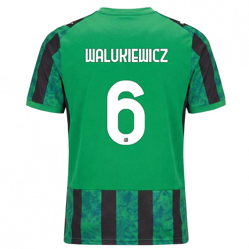 Danxen Herren Sebastian Walukiewicz #6 Grün Schwarz Weiß Heimtrikot Trikot 2026/27 T-Shirt Schweiz