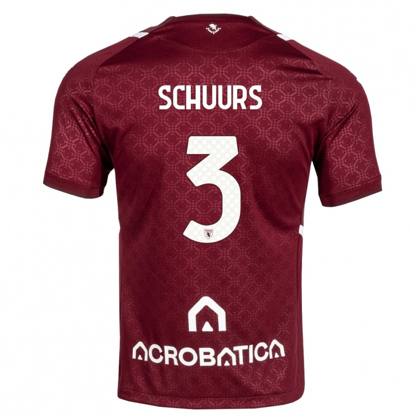 Danxen Herren Perr Schuurs #3 Burgund Weiß Heimtrikot Trikot 2026/27 T-Shirt Schweiz