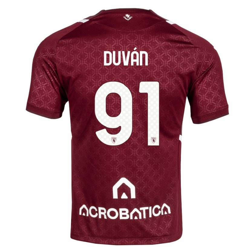Danxen Herren Duván Zapata #91 Burgund Weiß Heimtrikot Trikot 2026/27 T-Shirt Schweiz