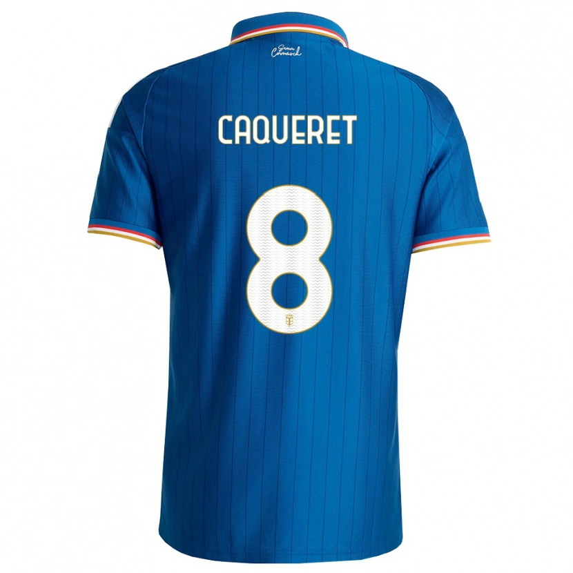 Danxen Herren Maxence Caqueret #8 Blau Weiß Rot Heimtrikot Trikot 2026/27 T-Shirt Schweiz