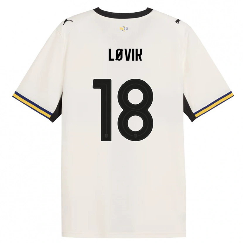 Danxen Herren Mathias Løvik #18 Creme Schwarz Gelb Heimtrikot Trikot 2026/27 T-Shirt Schweiz