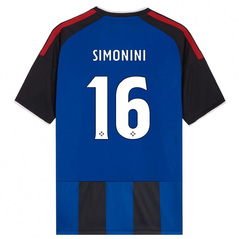 Danxen Herren Nicolò Simonini #16 Schwarz Rot Weiß Blau Heimtrikot Trikot 2026/27 T-Shirt Schweiz