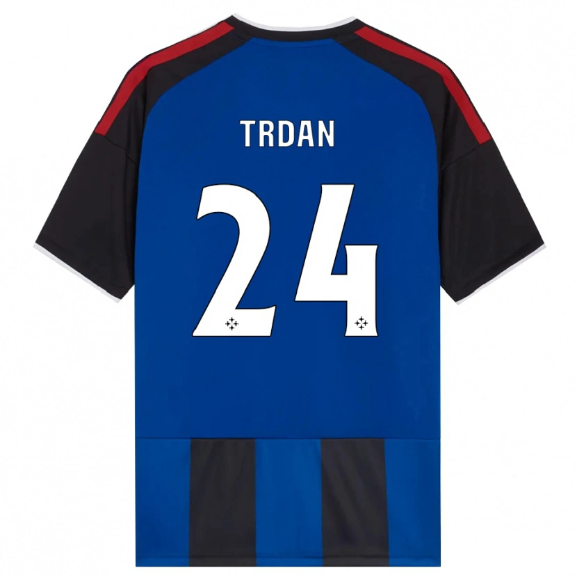 Danxen Herren Miha Trdan #24 Schwarz Rot Weiß Blau Heimtrikot Trikot 2026/27 T-Shirt Schweiz