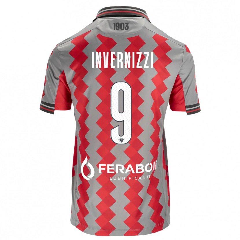 Danxen Herren Leonardo Invernizzi #9 Grau Rot Weiß Heimtrikot Trikot 2026/27 T-Shirt Schweiz
