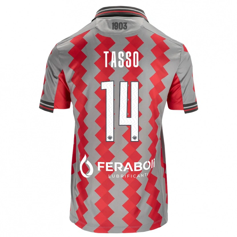 Danxen Herren Achille Tasso #14 Grau Rot Weiß Heimtrikot Trikot 2026/27 T-Shirt Schweiz