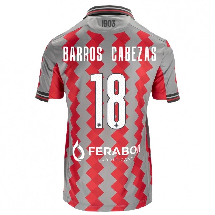 Danxen Herren Ronie Barros Cabezas #18 Grau Rot Weiß Heimtrikot Trikot 2026/27 T-Shirt Schweiz