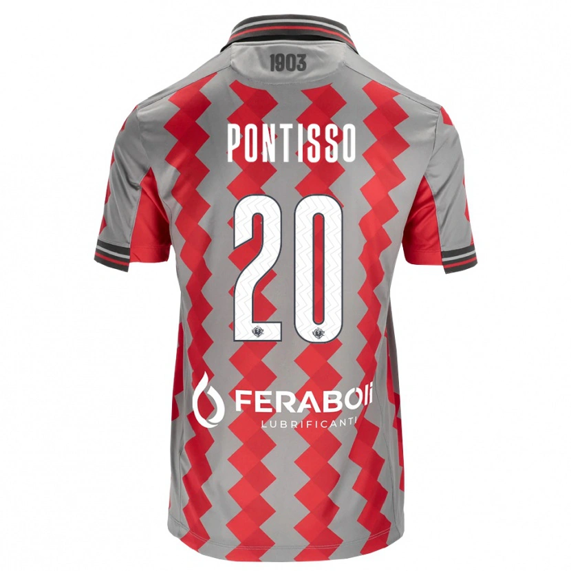 Danxen Herren Simone Pontisso #20 Grau Rot Weiß Heimtrikot Trikot 2026/27 T-Shirt Schweiz