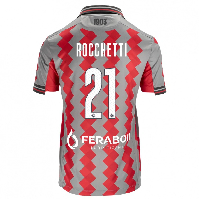 Danxen Herren Yuri Rocchetti #21 Grau Rot Weiß Heimtrikot Trikot 2026/27 T-Shirt Schweiz