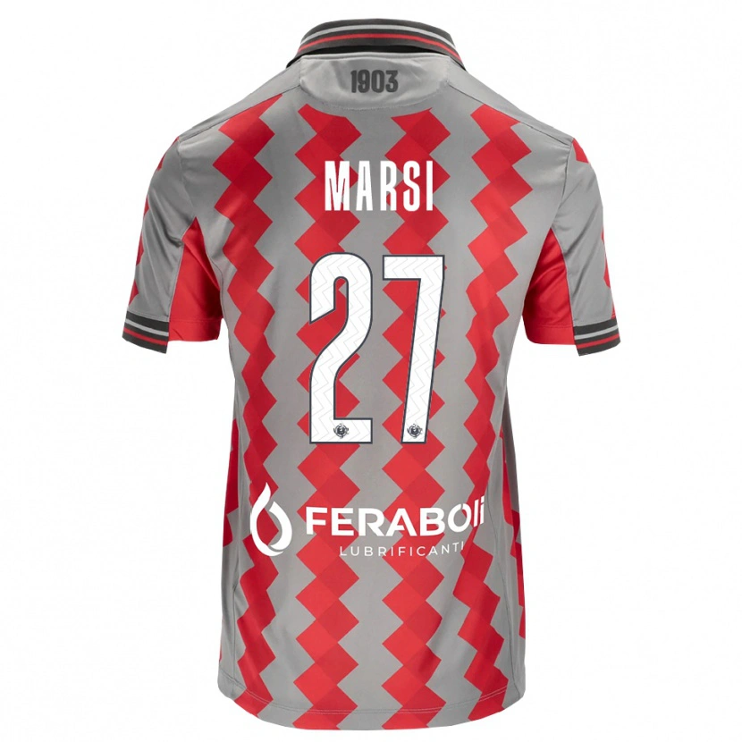 Danxen Herren Simone Marsi #27 Grau Rot Weiß Heimtrikot Trikot 2026/27 T-Shirt Schweiz