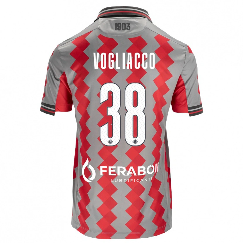 Danxen Herren Alessandro Vogliacco #38 Grau Rot Weiß Heimtrikot Trikot 2026/27 T-Shirt Schweiz