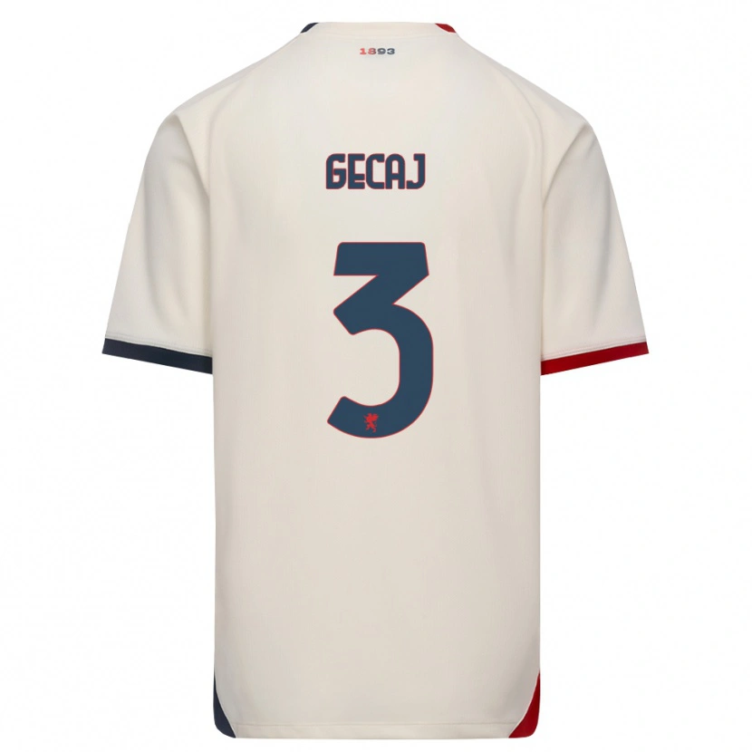Danxen Herren Kris Gecaj #3 Creme Rot Auswärtstrikot Trikot 2026/27 T-Shirt Schweiz