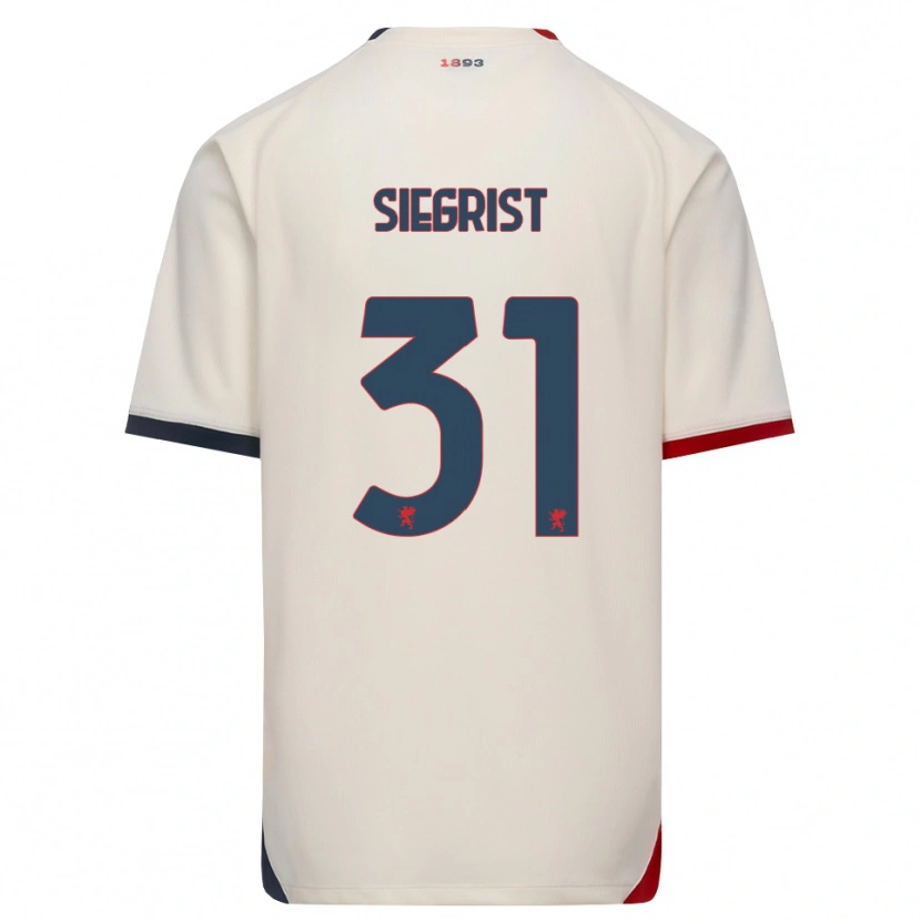 Danxen Herren Benjamin Siegrist #31 Creme Rot Auswärtstrikot Trikot 2026/27 T-Shirt Schweiz