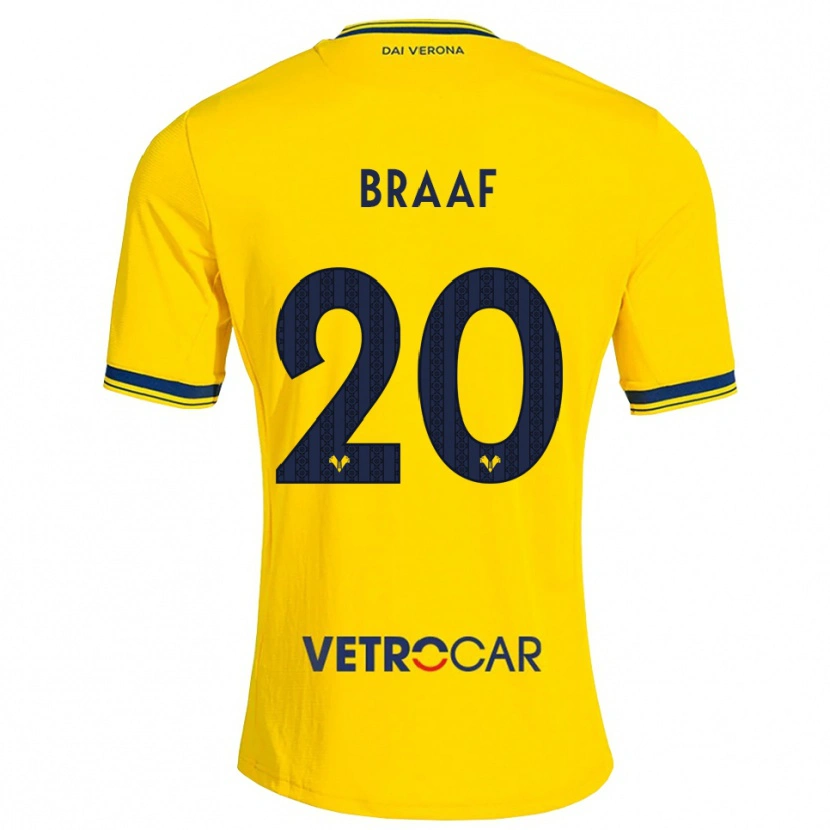 Danxen Herren Jayden Braaf #20 Gelb Rot Auswärtstrikot Trikot 2026/27 T-Shirt Schweiz