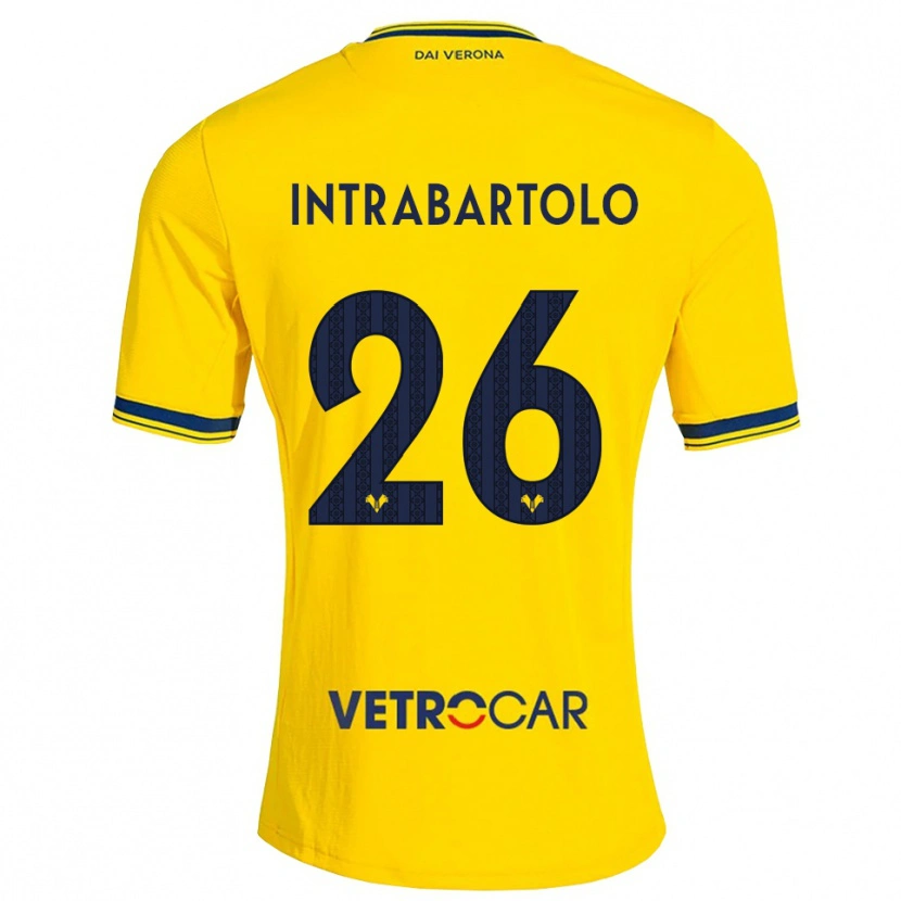 Danxen Herren Denis Intrabartolo #26 Gelb Rot Auswärtstrikot Trikot 2026/27 T-Shirt Schweiz