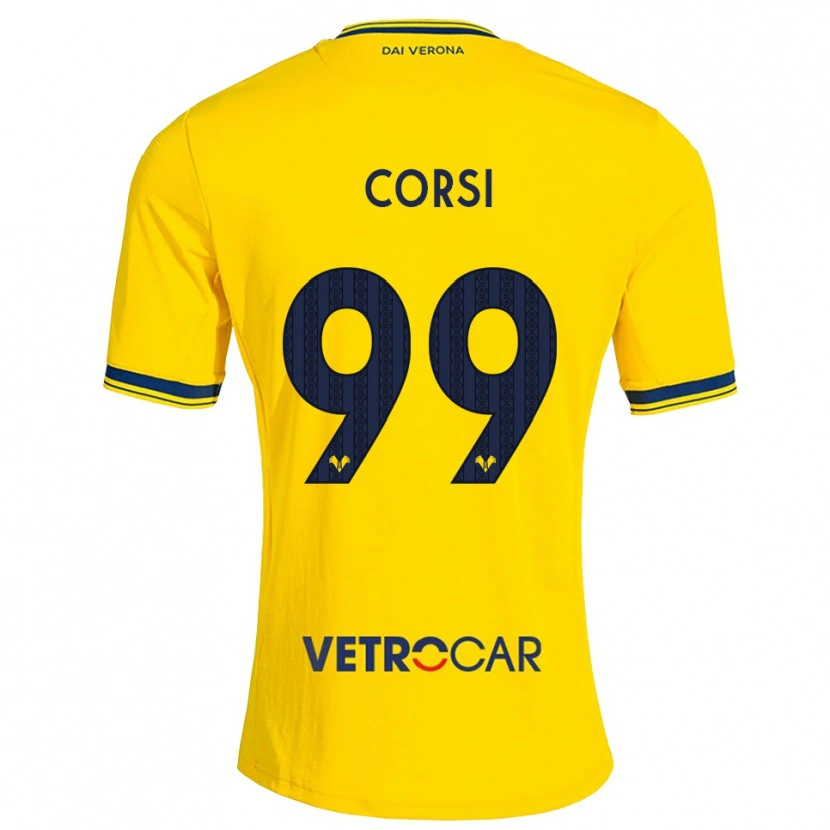 Danxen Herren Sara Corsi #99 Gelb Rot Auswärtstrikot Trikot 2026/27 T-Shirt Schweiz
