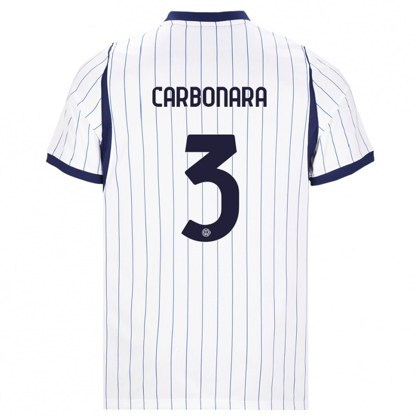 Danxen Herren Matteo Carbonara #3 Weiß Dunkelblau Auswärtstrikot Trikot 2026/27 T-Shirt Schweiz