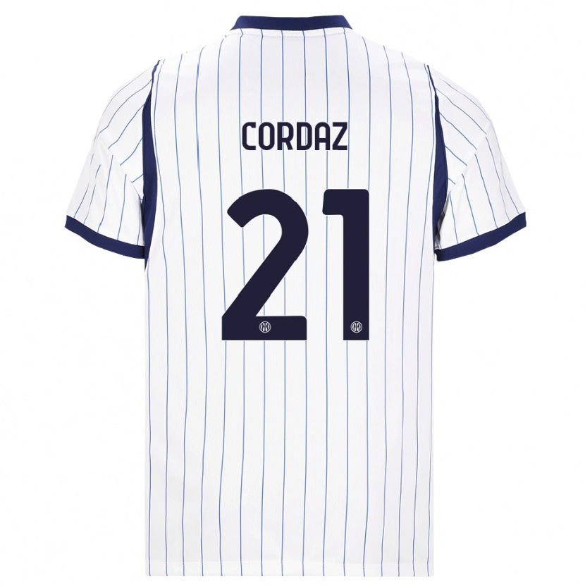 Danxen Herren Alex Cordaz #21 Weiß Dunkelblau Auswärtstrikot Trikot 2026/27 T-Shirt Schweiz