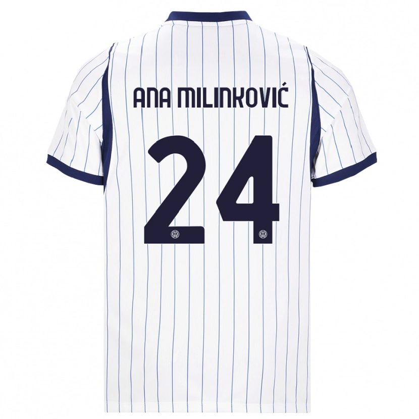 Danxen Herren Marija Ana Milinković #24 Weiß Dunkelblau Auswärtstrikot Trikot 2026/27 T-Shirt Schweiz