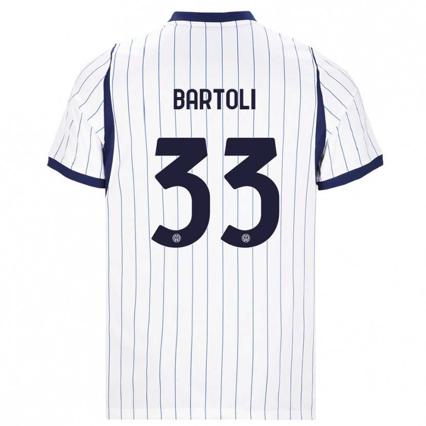 Danxen Herren Elisa Bartoli #33 Weiß Dunkelblau Auswärtstrikot Trikot 2026/27 T-Shirt Schweiz