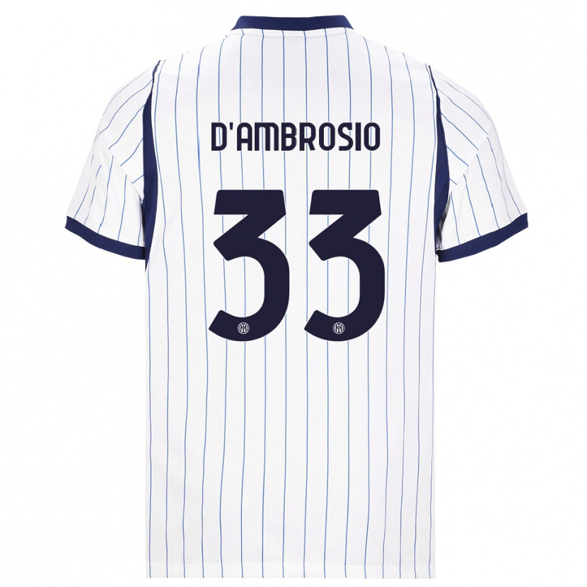 Danxen Herren Danilo D'ambrosio #33 Weiß Dunkelblau Auswärtstrikot Trikot 2026/27 T-Shirt Schweiz