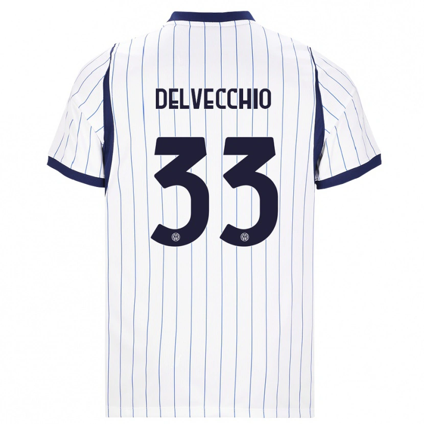 Danxen Herren Gabriele Delvecchio #33 Weiß Dunkelblau Auswärtstrikot Trikot 2026/27 T-Shirt Schweiz