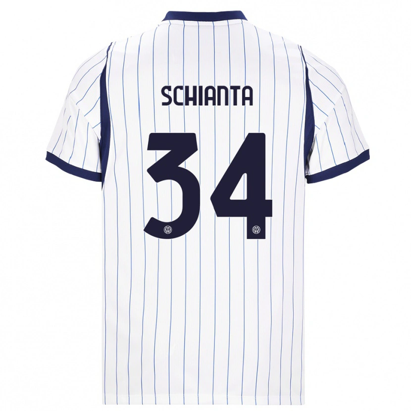 Danxen Herren Valentina Schianta #34 Weiß Dunkelblau Auswärtstrikot Trikot 2026/27 T-Shirt Schweiz
