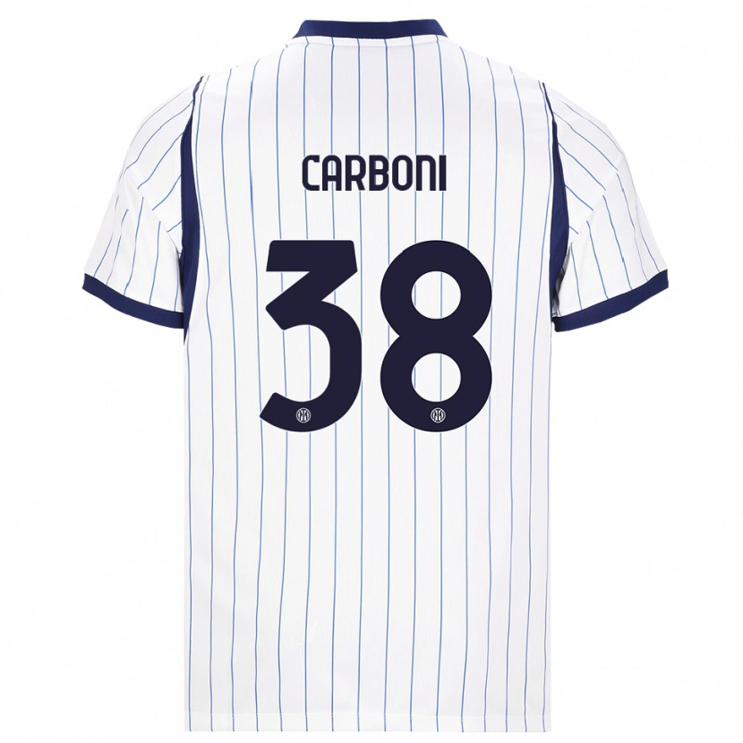 Danxen Herren Valentin Carboni #38 Weiß Dunkelblau Auswärtstrikot Trikot 2026/27 T-Shirt Schweiz