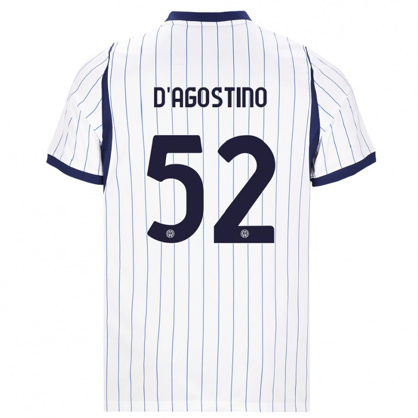 Danxen Herren Giovanni D'agostino #52 Weiß Dunkelblau Auswärtstrikot Trikot 2026/27 T-Shirt Schweiz