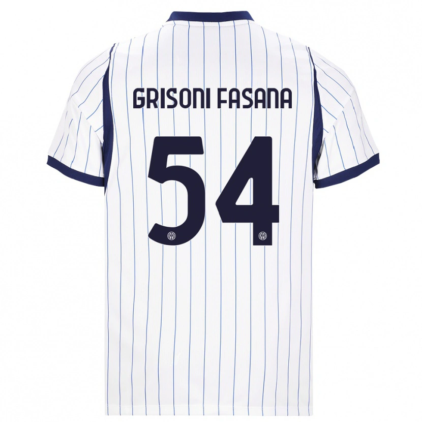Danxen Herren Marco Grisoni Fasana #54 Weiß Dunkelblau Auswärtstrikot Trikot 2026/27 T-Shirt Schweiz