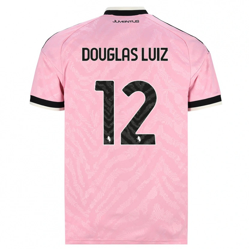Danxen Herren Douglas Luiz #12 Pink Schwarz Auswärtstrikot Trikot 2026/27 T-Shirt Schweiz