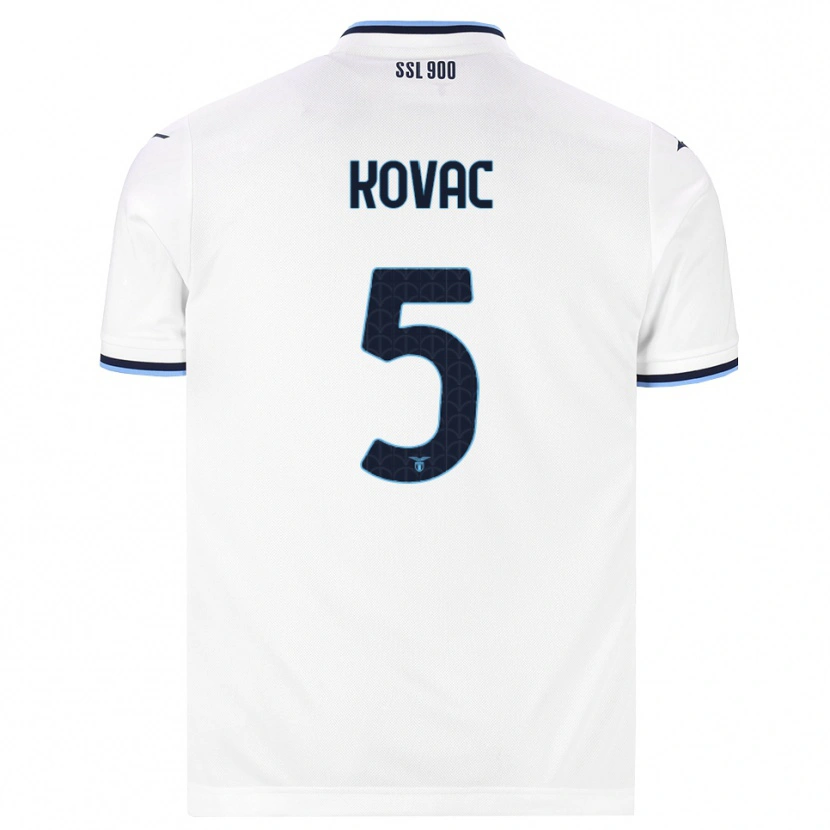 Danxen Herren Blaz Kovac #5 Weiß Dunkelblau Auswärtstrikot Trikot 2026/27 T-Shirt Schweiz