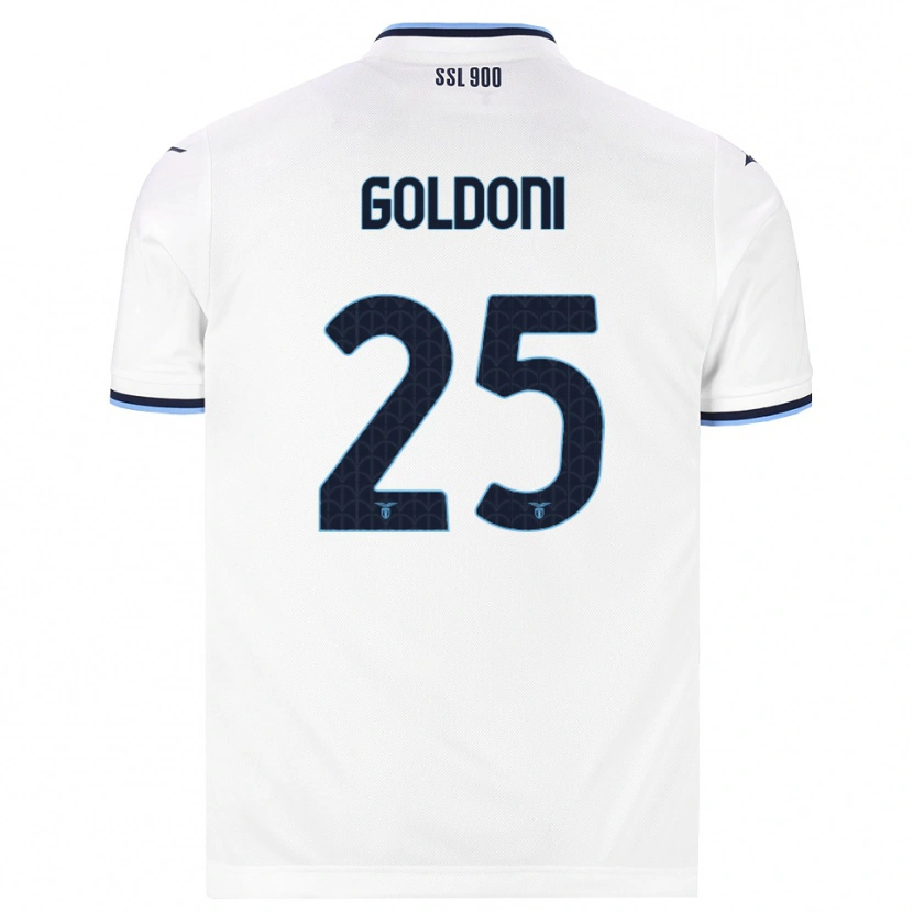 Danxen Herren Eleonora Maria Goldoni #25 Weiß Dunkelblau Auswärtstrikot Trikot 2026/27 T-Shirt Schweiz