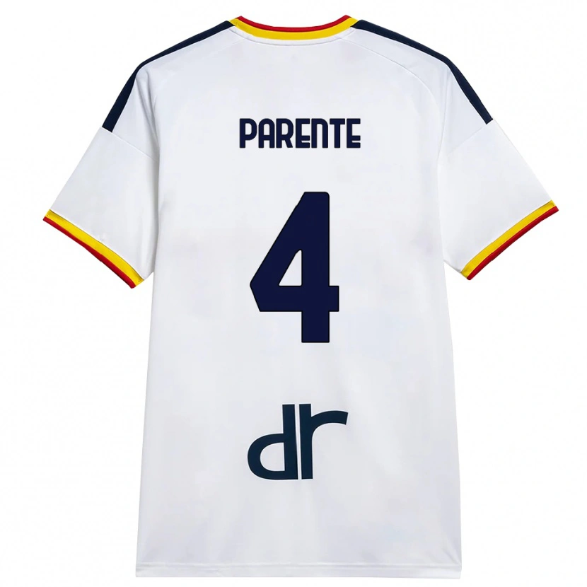 Danxen Herren Francesco Parente #4 Weiß Gelb Rot Auswärtstrikot Trikot 2026/27 T-Shirt Schweiz